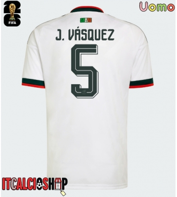 Messico Johan Vasquez #5 Seconda Maglia Mondiali 2026 Manica Corta Messico Johan Vasquez #5 Seconda Maglia Mondiali 2026 Manica Corta